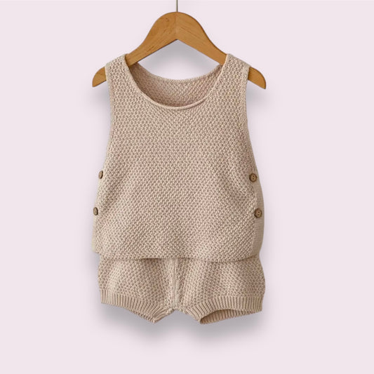 Neutral Knit Tank & Short Set