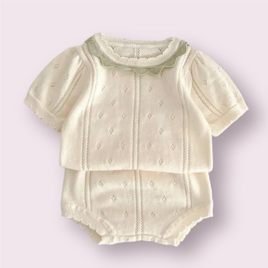 Ivory & Sage Knit Set