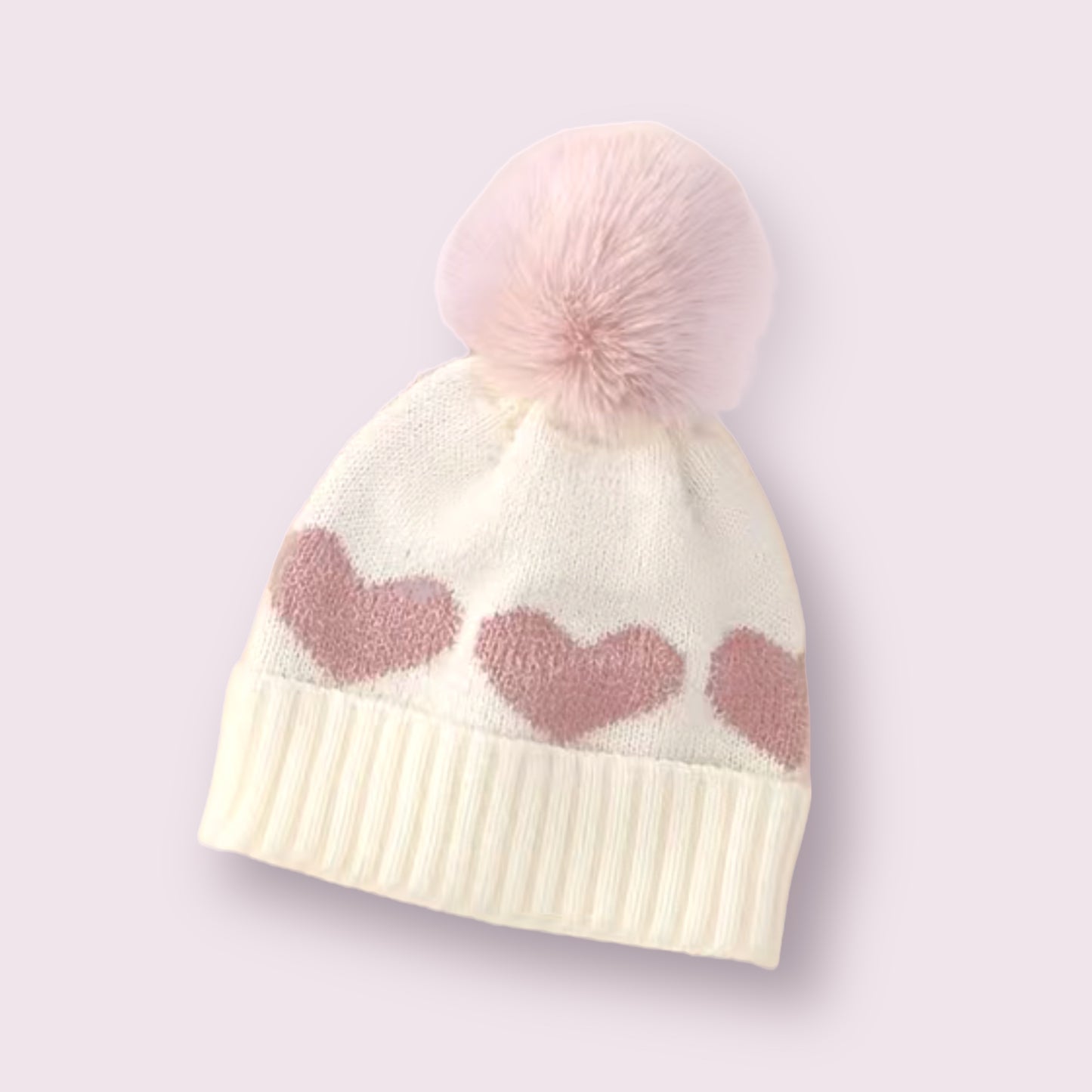 Heart Pom Beanie